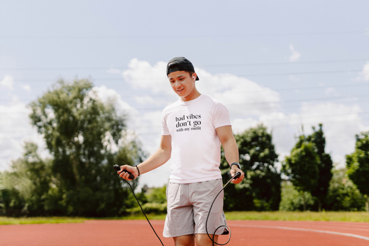 "Bad vibes don't go with my outfit" - Unisex organic cotton t-shirt