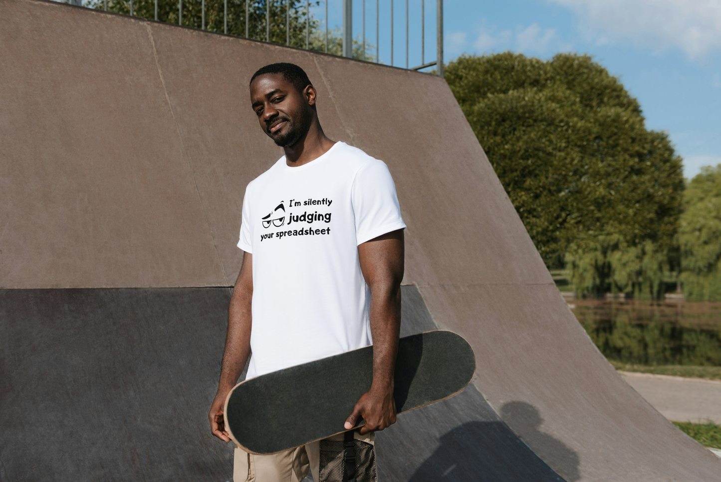 "I'm silently judging your spreadsheet" - Unisex cotton t-shirt