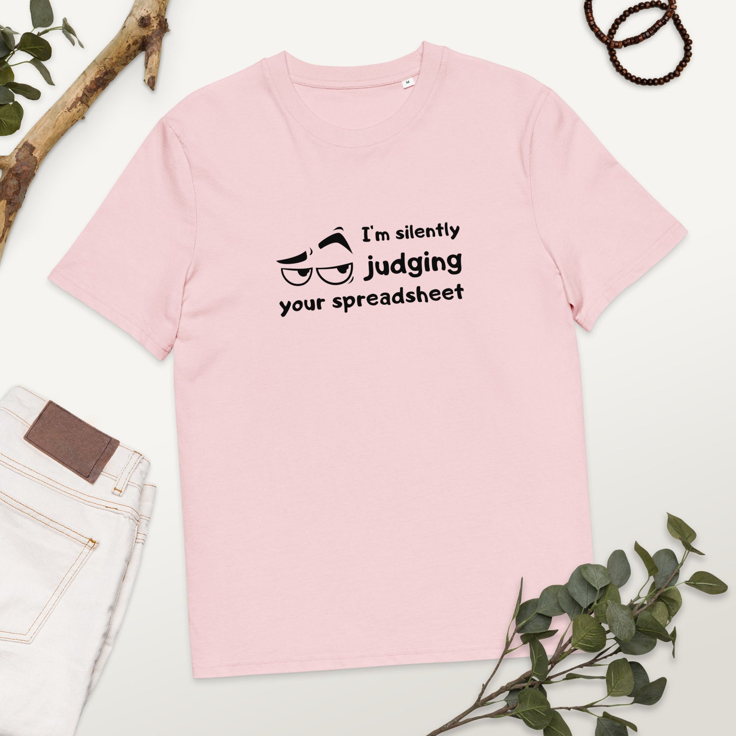 "I'm silently judging your spreadsheet" - Unisex cotton t-shirt