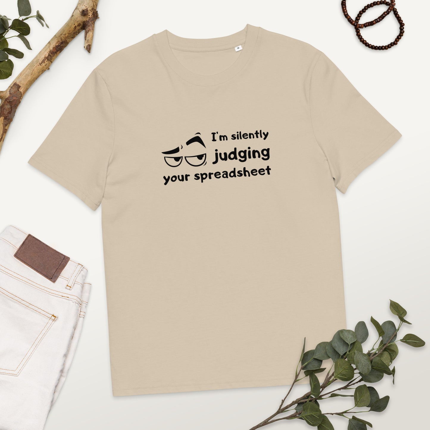 "I'm silently judging your spreadsheet" - Unisex cotton t-shirt