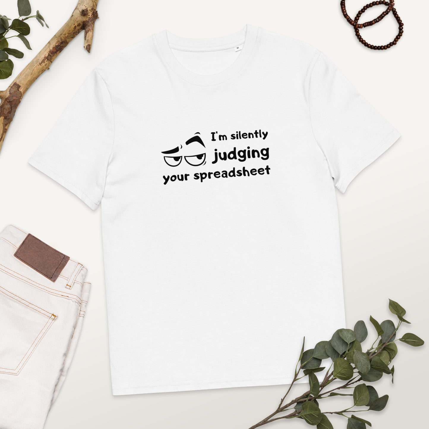 "I'm silently judging your spreadsheet" - Unisex cotton t-shirt